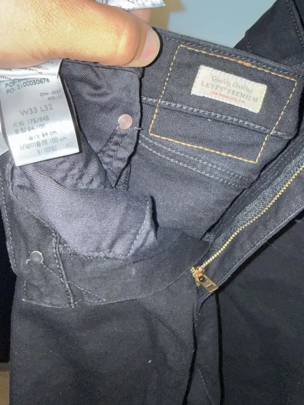 Levi's Premium 514 Straight Fit Black Jeans W33 L32